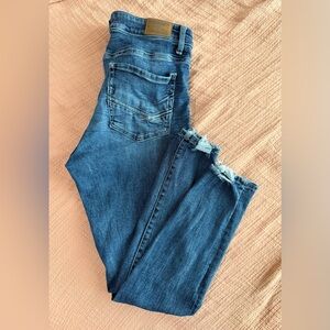 BKE Distressed Blue Ankle Jeans